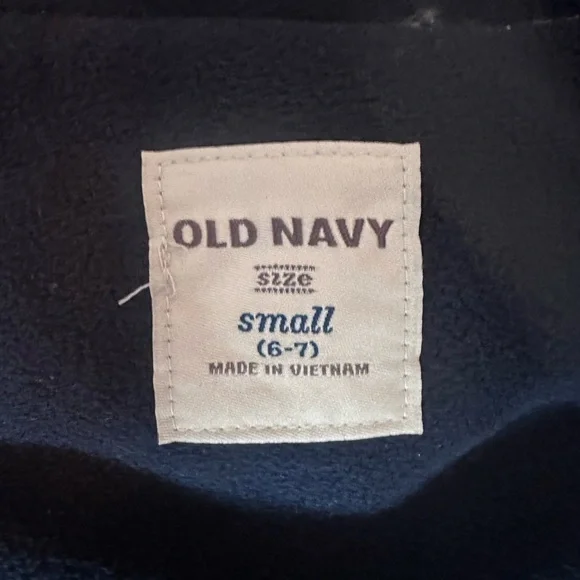 Old Navy Fleece Puffer Vest Peace Sign size Small 6-7 - Picture 3 of 5